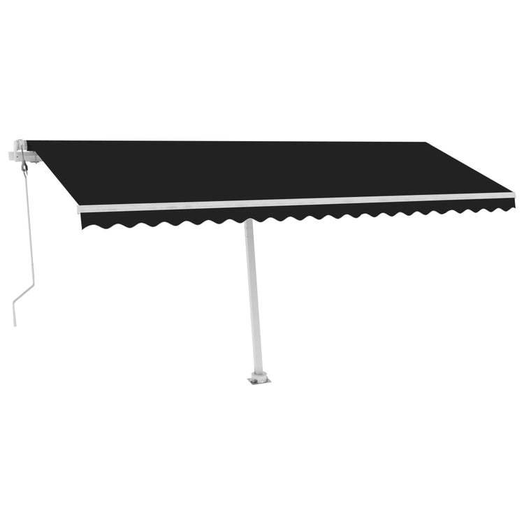Vidaxl Luifel Automatik mit LED- und Windsensor 500x300 cm Anthrazit