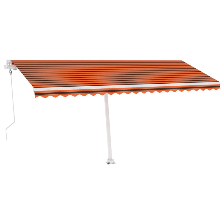 Vidaxl Luifel Automatik mit LED -Windsensor 500x300 cm Orange Braun