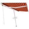 Vidaxl Luifel Automatik mit LED -Windsensor 500x300 cm Orange Braun
