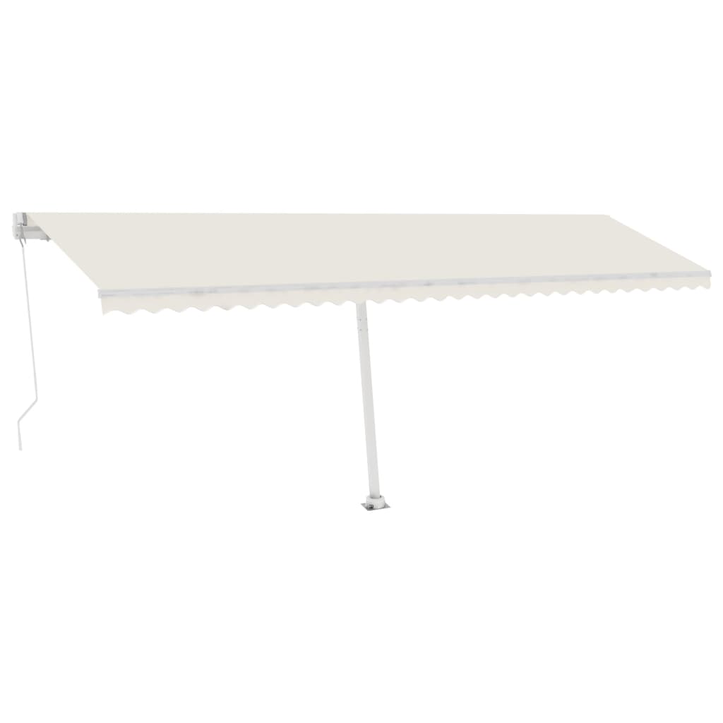 Vidaxl luifel distanziert manuell erstreckt sich 600x300 cm creme -ausgelöst
