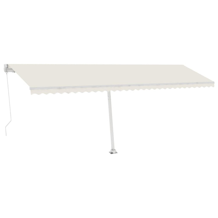 Vidaxl luifel distanziert manuell erstreckt sich 600x300 cm creme -ausgelöst
