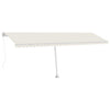 Vidaxl luifel manuell ausziehbar mit LED 600x300 cm cremefarben