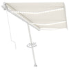 Vidaxl luifel manuell ausziehbar mit LED 600x300 cm cremefarben