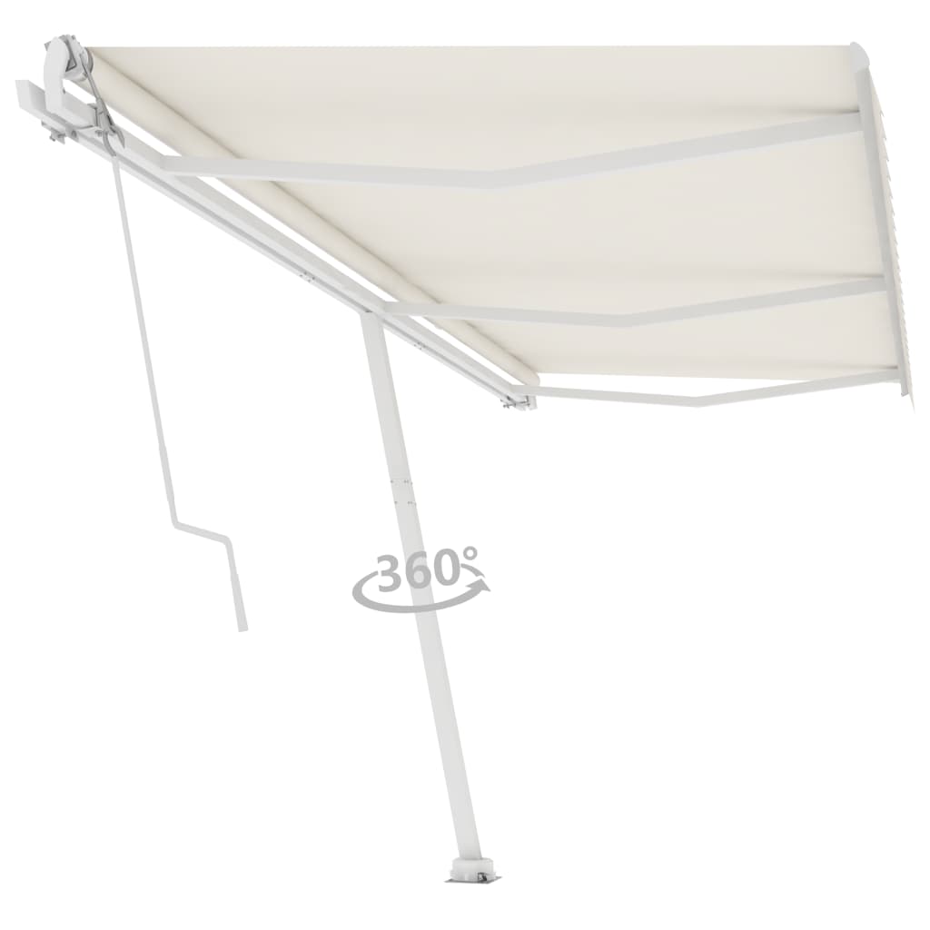 Vidaxl luifel kostenlos -ausstehende automatische 600x300 cm creme -colored