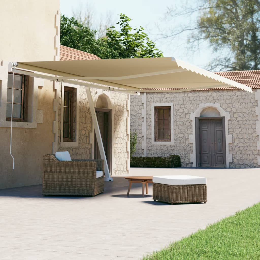 Vidaxl luifel kostenlos -ausstehende automatische 600x300 cm creme -colored