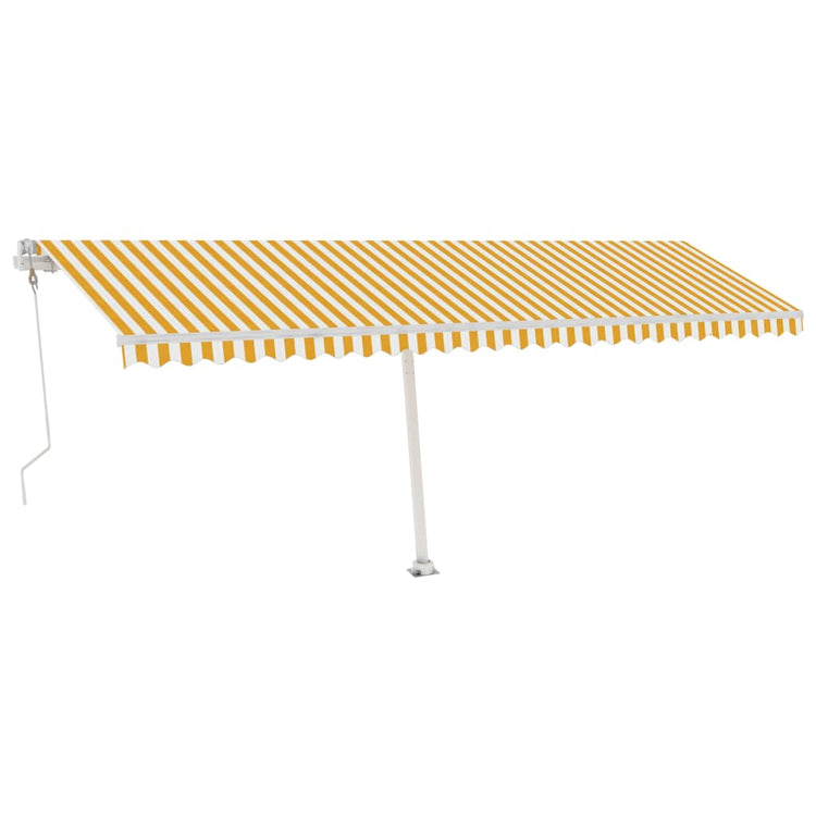 Vidaxl luifel kostenlos -ausstehende automatische 600x300 cm gelb und weiß