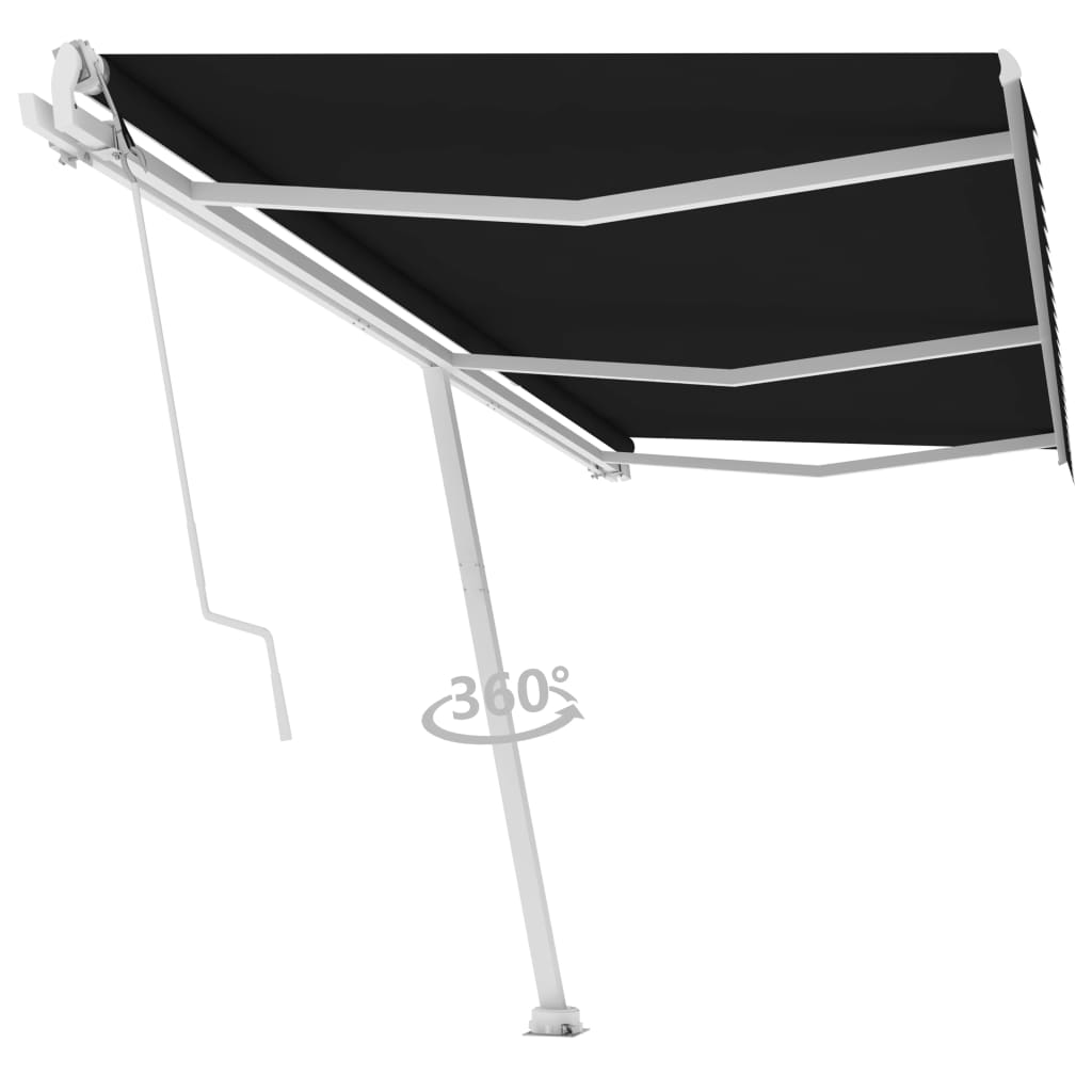 Vidaxl Laifel Free -ausstehende automatische 600x300 cm Anthrazit -geläutet