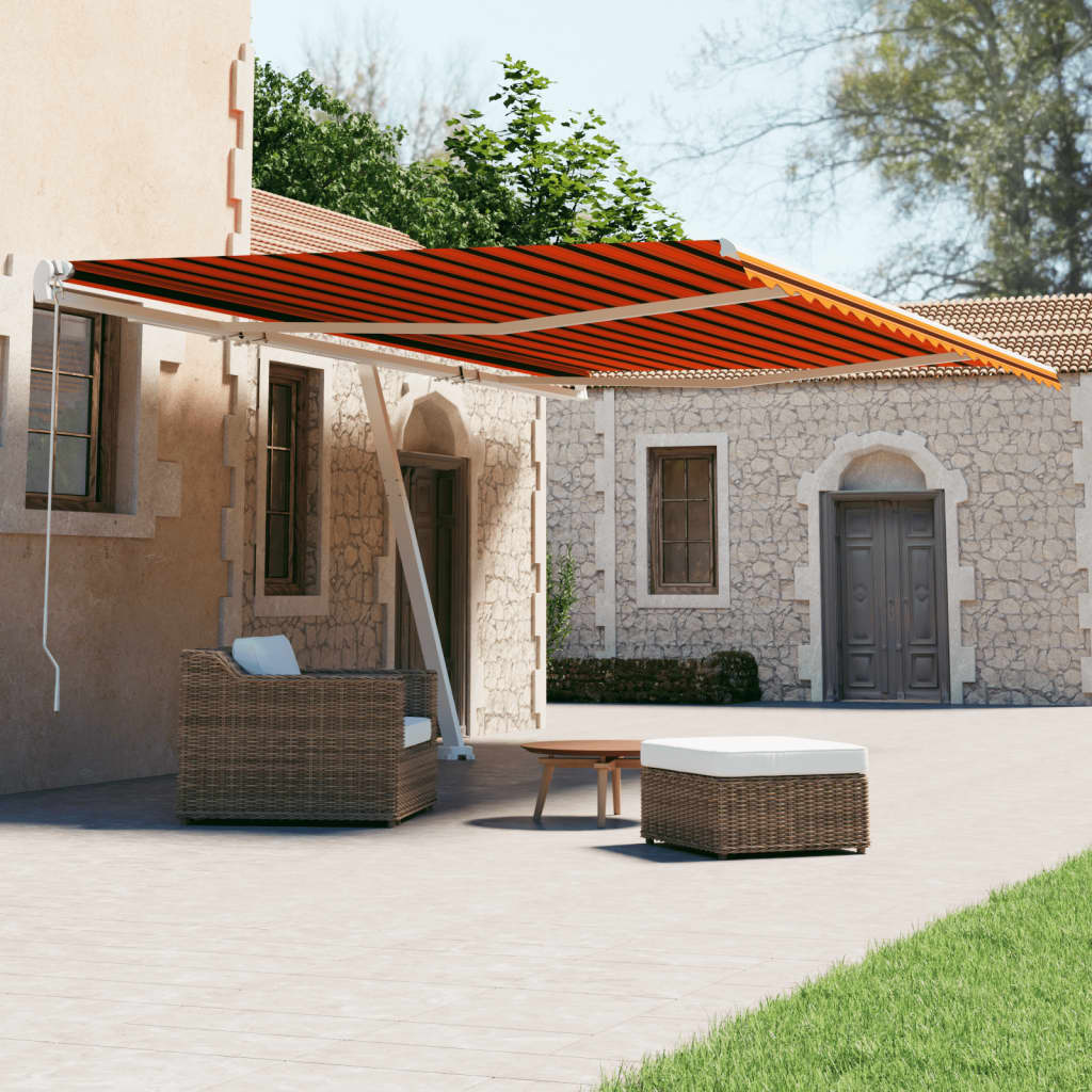 Vidaxl laifel kostenlos -ausstehende automatische 600x300 cm Orange und Braun