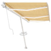 Vidaxl Luifel Automatik mit LED- und Windsensor 600x300 cm gelb und weiß