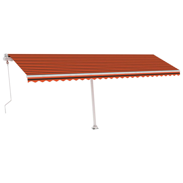 Vidaxl Luifel Automatik mit LED -Windsensor 600x300 cm Orange Braun