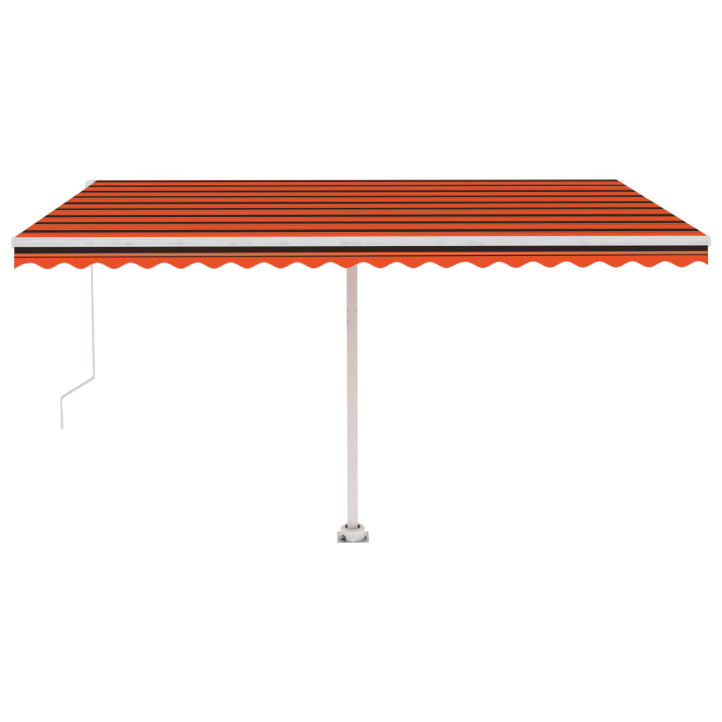 Vidaxl luifel distanziert manuell erstreckt sich 400x350 cm orange Braun