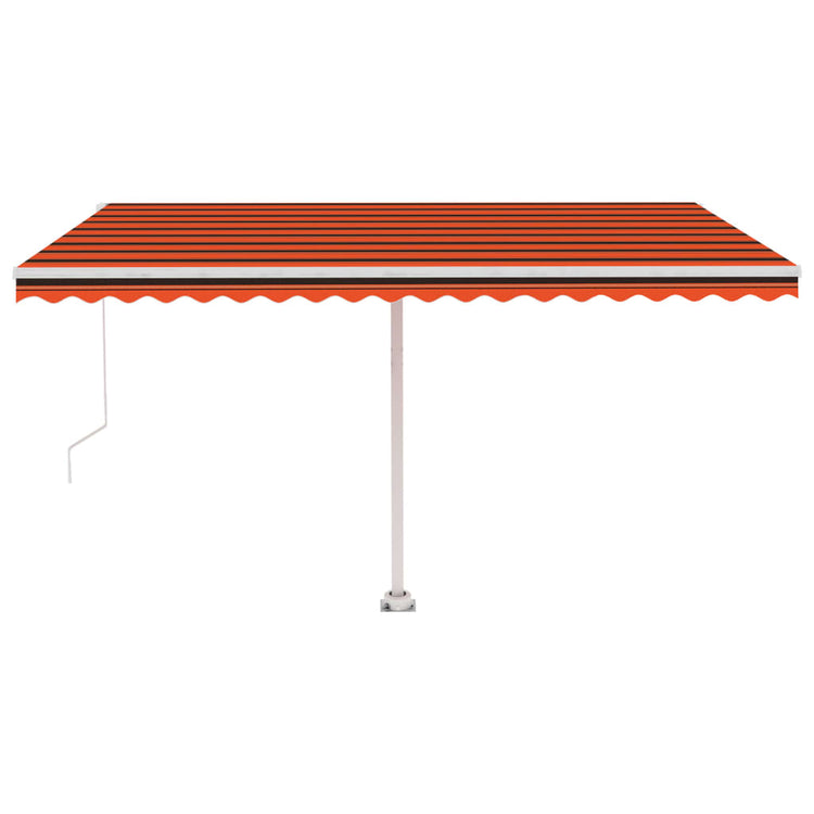 Vidaxl luifel distanziert manuell erstreckt sich 400x350 cm orange Braun