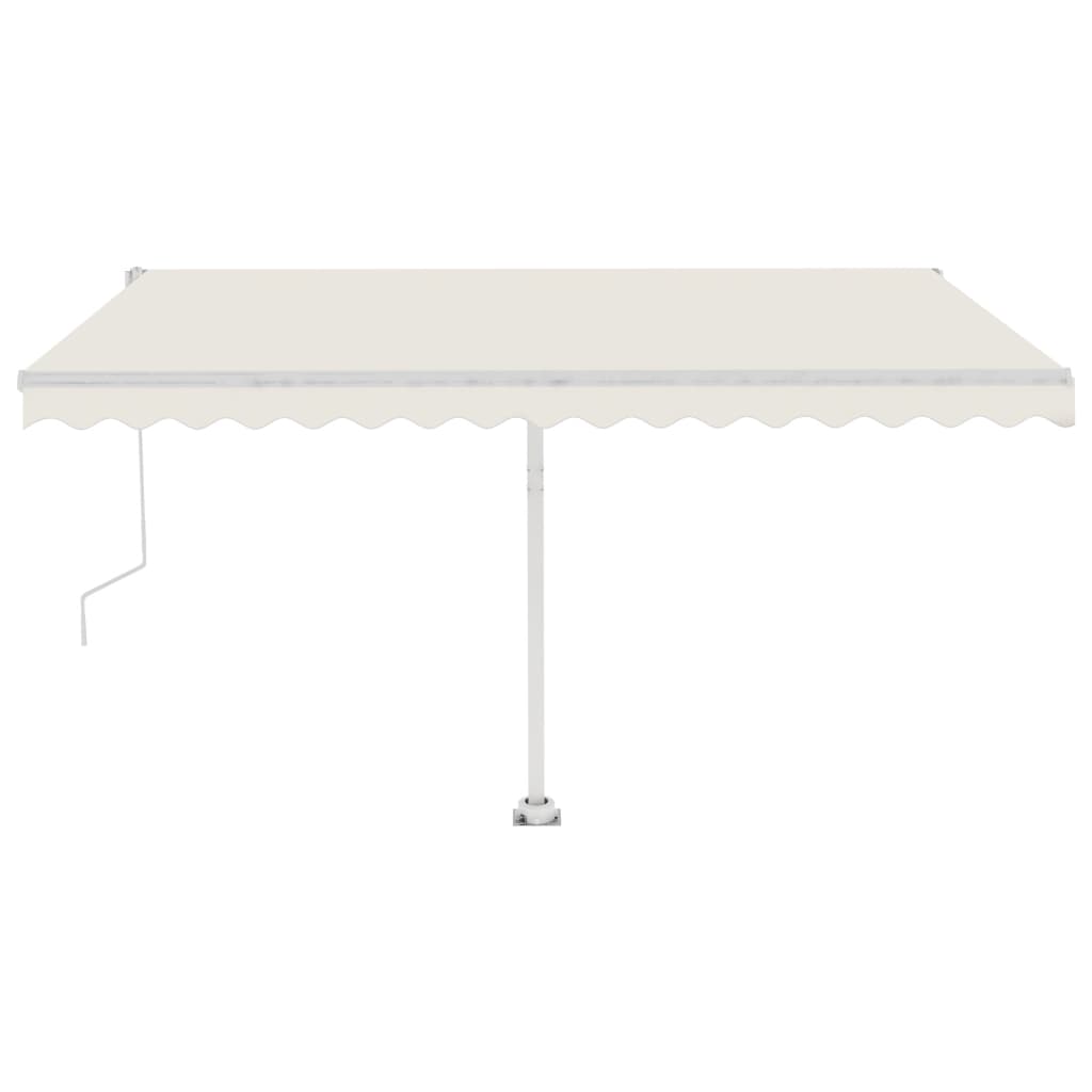 Vidaxl Luifel Automatik mit LED- und Windsensor 400x350 cm Creme Farbe