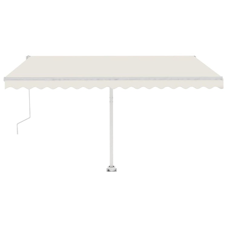 Vidaxl Luifel Automatik mit LED- und Windsensor 400x350 cm Creme Farbe