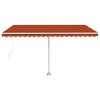 Vidaxl luifel distanziert manuell erstreckt sich 450 x 350 cm orange Braun
