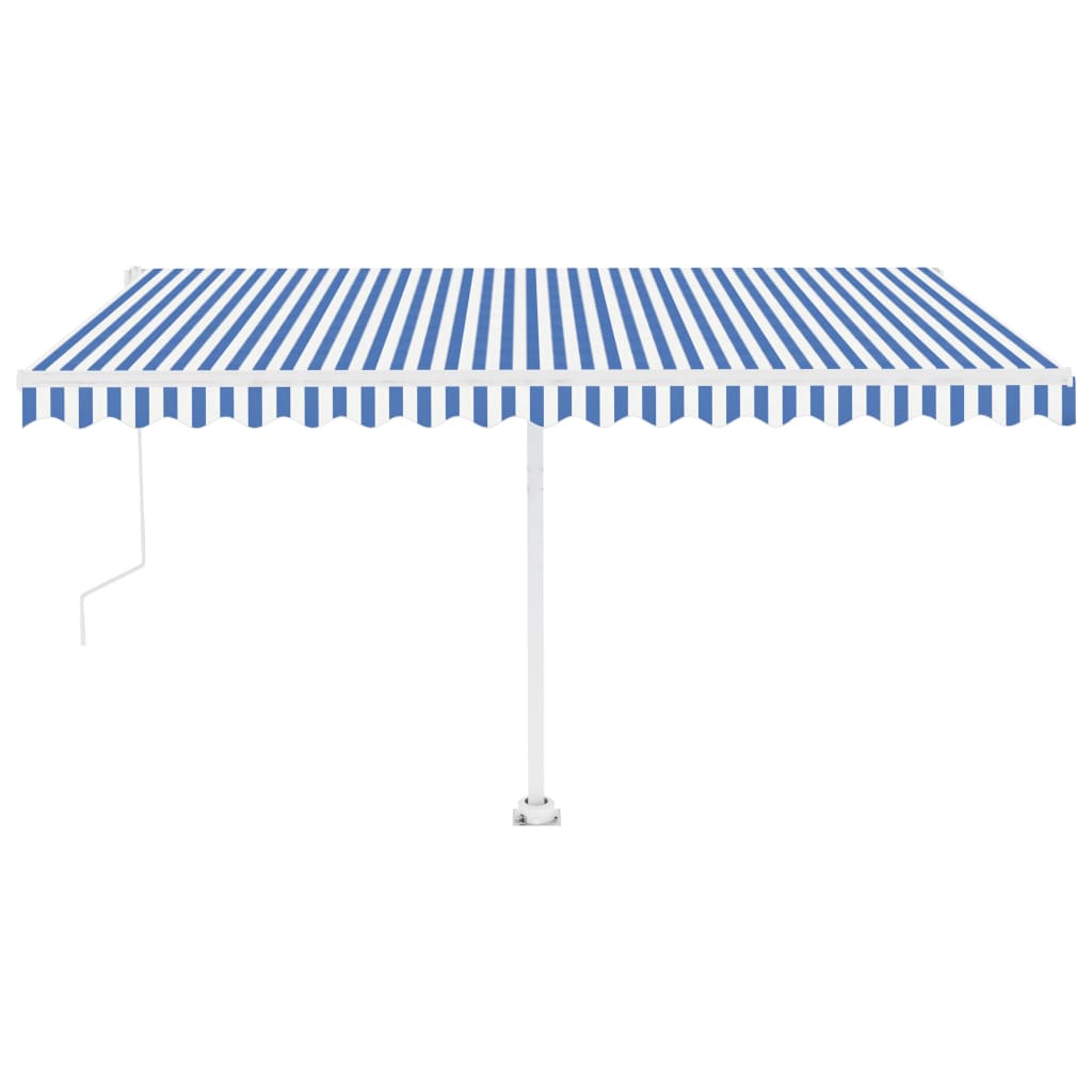 Vidaxl luifel kostenlos -Automatisch 450 x 350 cm blau und weiß