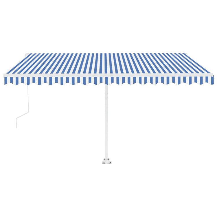 Vidaxl luifel kostenlos -Automatisch 450 x 350 cm blau und weiß