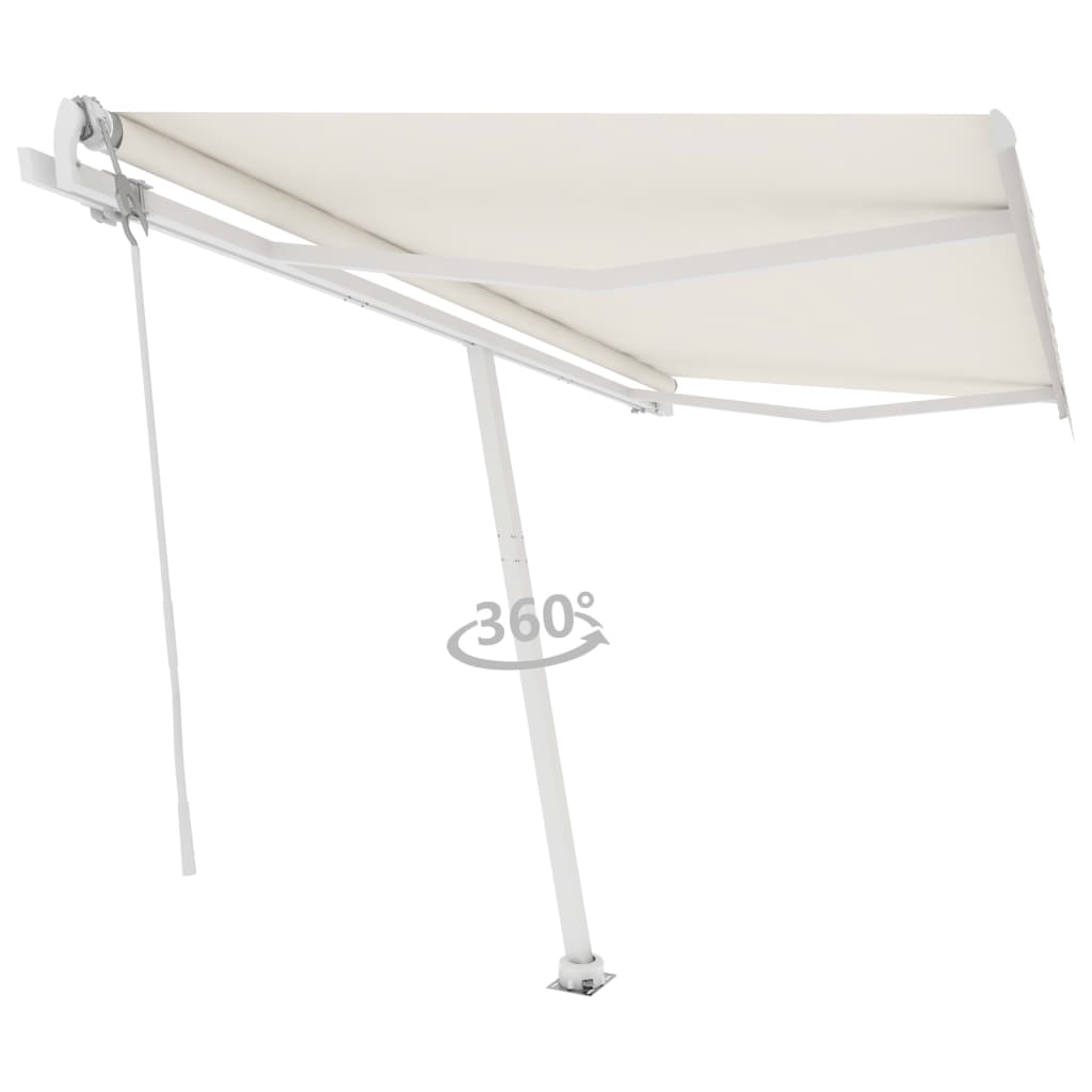 Vidaxl luifel kostenlos -ausstehende automatische 450x350 cm creme -colored