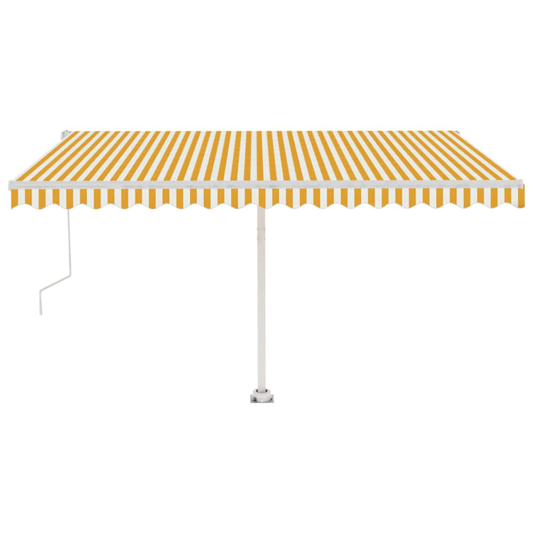 Vidaxl luifel kostenlos -Automatisch 450 x 350 cm gelb und weiß