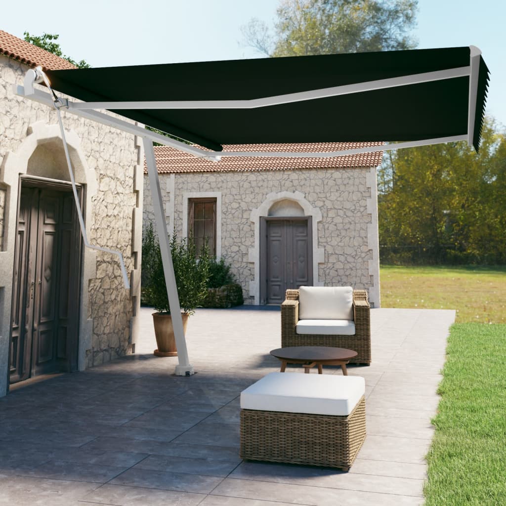 Vidaxl Laifel Free -ausstehende automatische 450x350 cm Anthrazit -geläutet