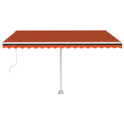 Vidaxl luifel kostenlos -Automatisch 450 x 350 cm Orange und Braun - afbeelding 2