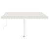 Vidaxl Luifel Automatik mit LED- und Windsensor 450x350 cm Creme Farbe