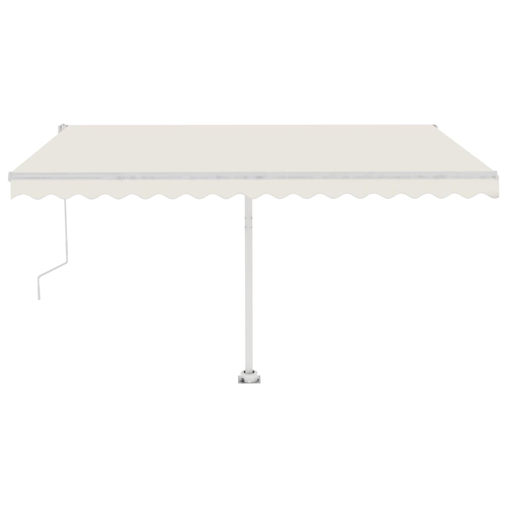 Vidaxl Luifel Automatik mit LED- und Windsensor 450x350 cm Creme Farbe