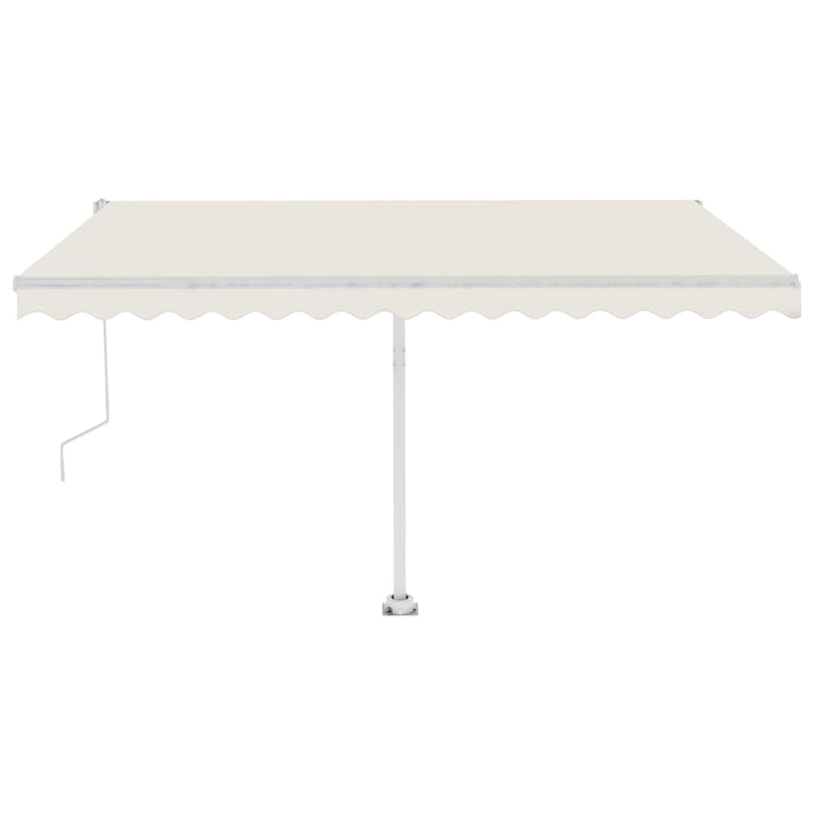 Vidaxl Luifel Automatik mit LED- und Windsensor 450x350 cm Creme Farbe