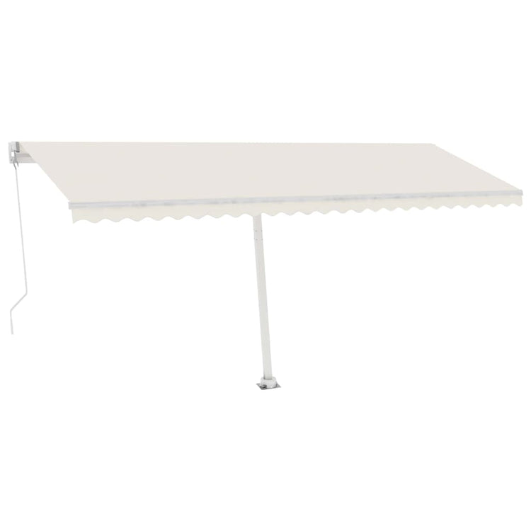 Vidaxl luifel distanziert manuell erstreckt sich 500x350 cm cremefarben.