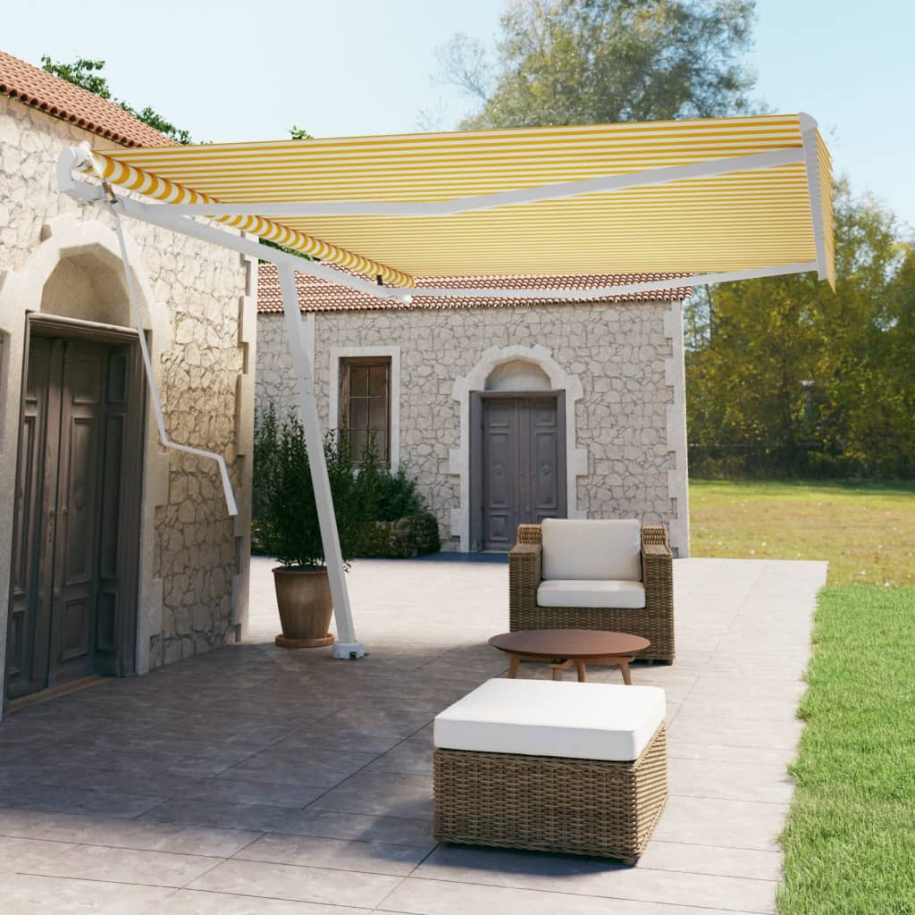 Vidaxl laifel kostenlos -ausstehende automatische 500x350 cm gelb und weiß