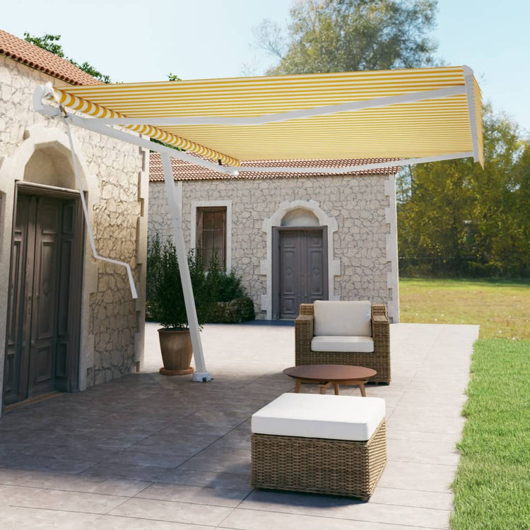 Vidaxl laifel kostenlos -ausstehende automatische 500x350 cm gelb und weiß
