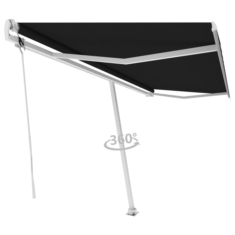 Vidaxl luifel kostenlos -ausstehende automatische 500x350 cm Anthrazit -Colored