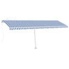 Vidaxl luifel distanziert sich manuell erstreckt sich 600x350 cm blau und weiß