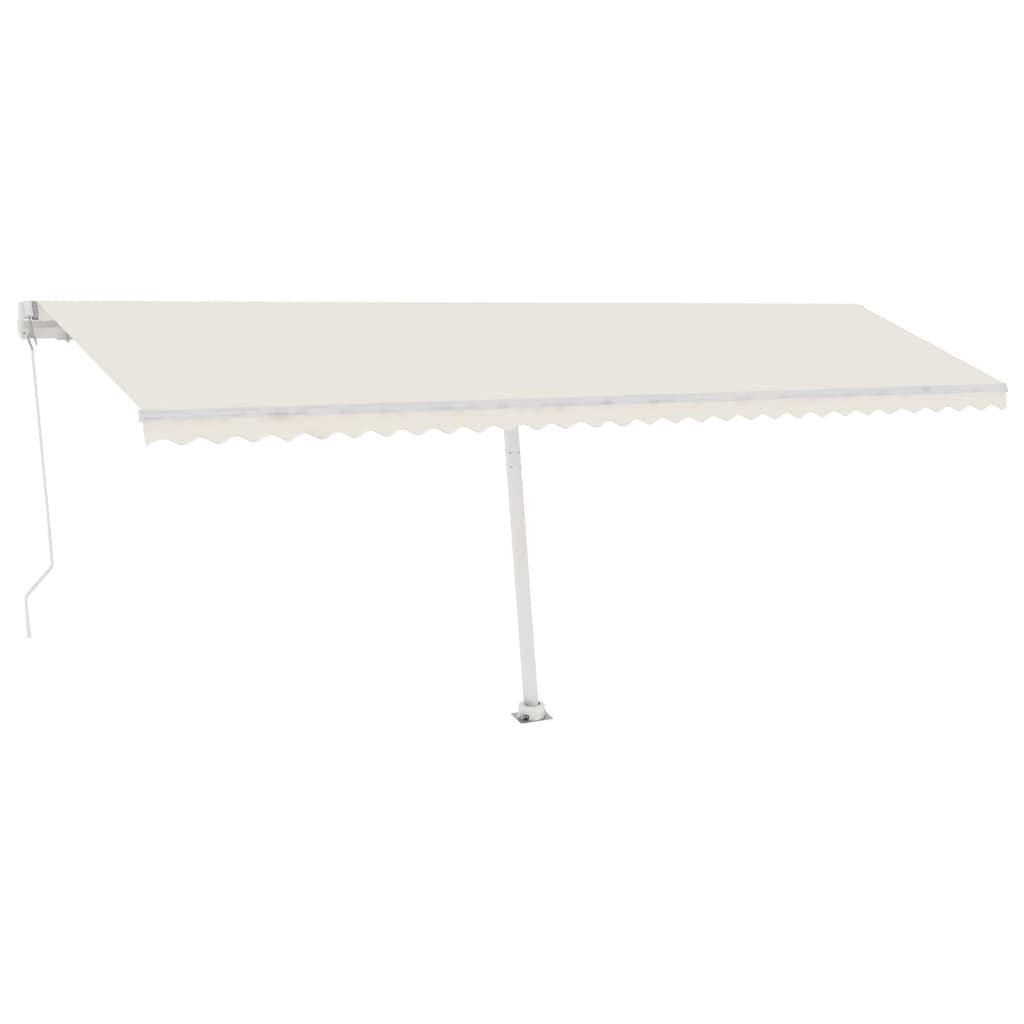 Vidaxl luifel distanziert manuell erstreckt sich 600x350 cm cremefarben.