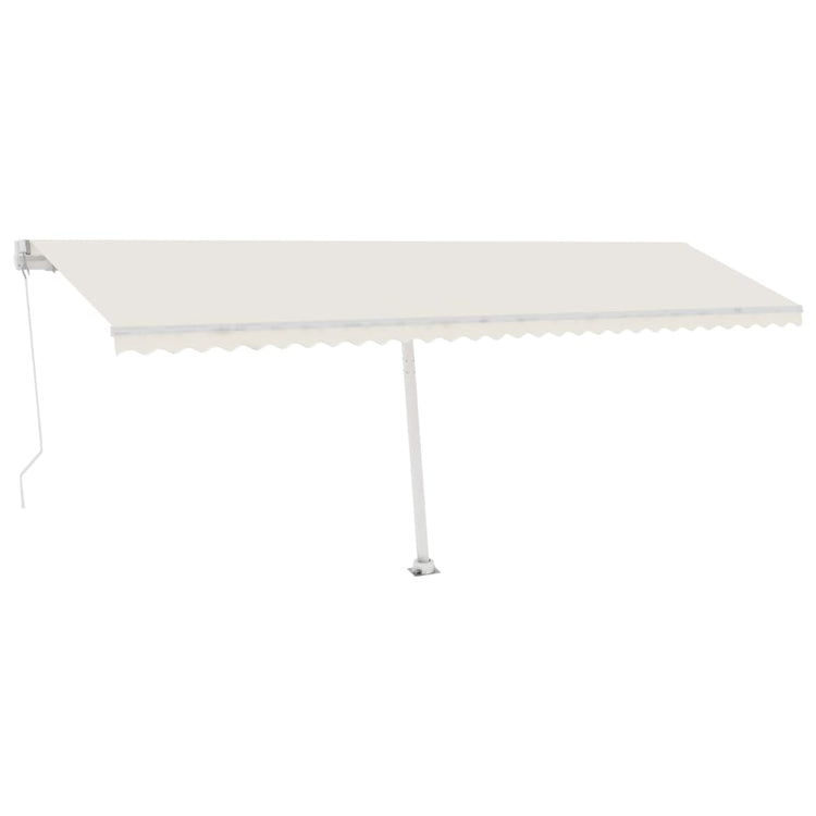 Vidaxl luifel distanziert manuell erstreckt sich 600x350 cm cremefarben.
