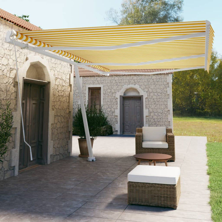 Vidaxl Laifel löschen Sie manuell 600x350 cm gelb und weiß