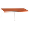 Vidaxl Laifel abgelöst manuell 600x350 cm Orange Braun herausziehen
