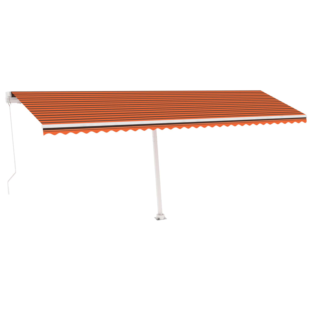 Vidaxl Laifel abgelöst manuell 600x350 cm Orange Braun herausziehen