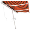 Vidaxl Luifel manuell ausziehbar mit LED 600x350 cm Orange und Braun