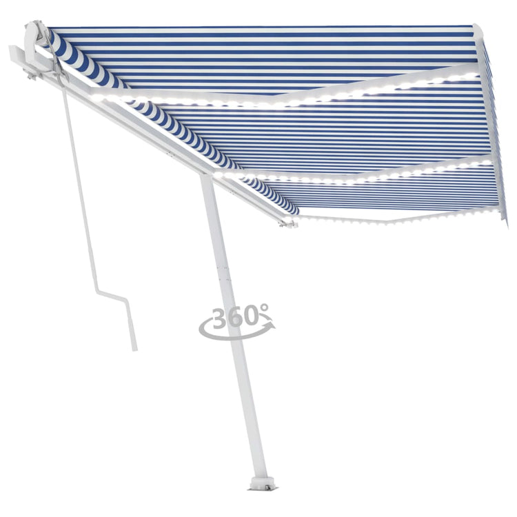 Vidaxl laifel kostenlos -ausstehende automatische 600x350 cm blau und weiß