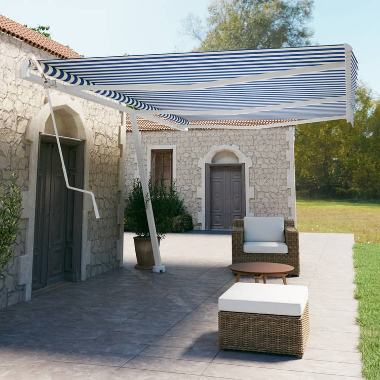 Vidaxl laifel kostenlos -ausstehende automatische 600x350 cm blau und weiß