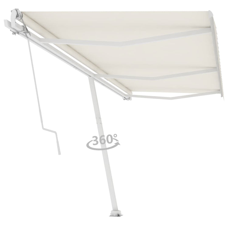 Vidaxl luifel kostenlos -ausstehende automatische 600x350 cm creme -gelenkt