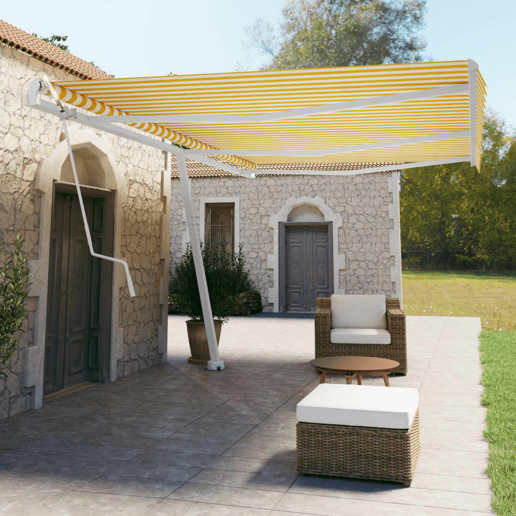 Vidaxl laifel kostenlos -ausstehende automatische 600x350 cm gelb und weiß
