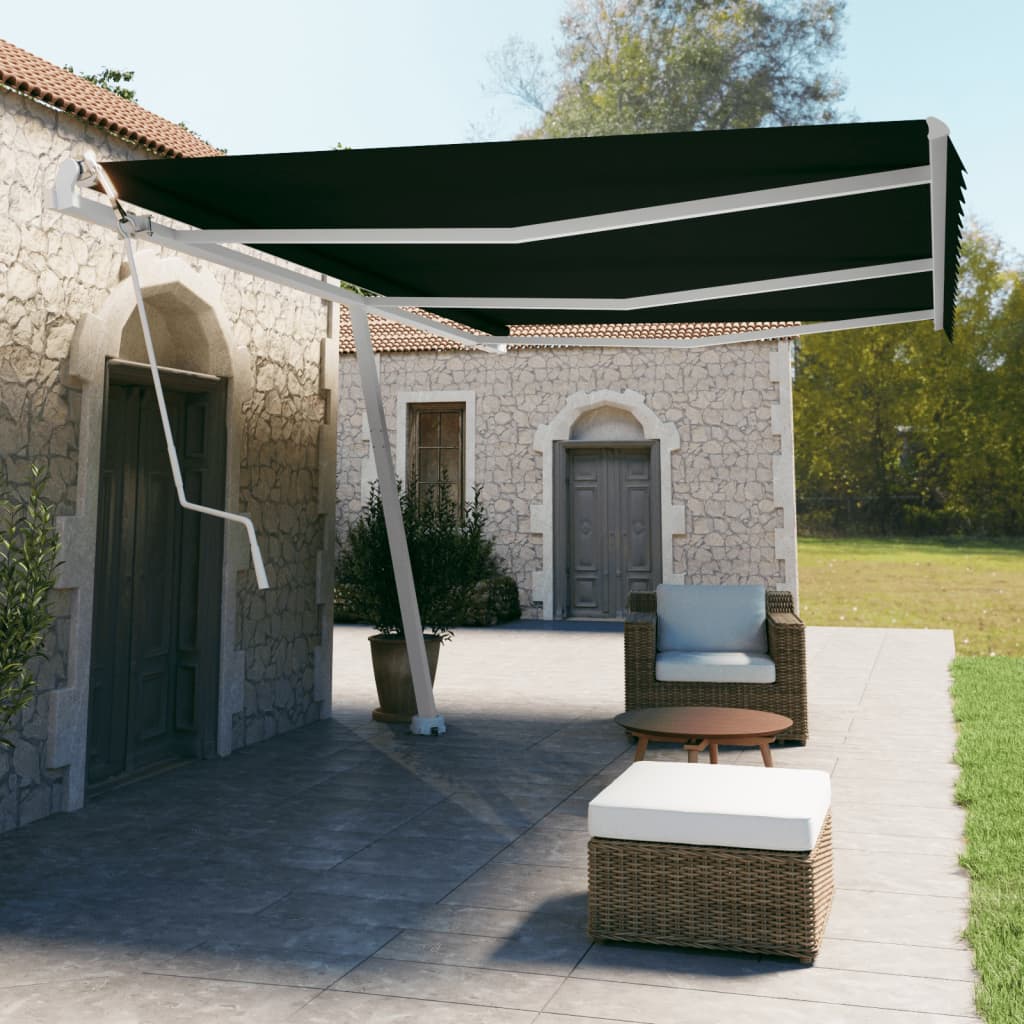 Vidaxl Laifel Free -ausstehende automatische 600x350 cm Anthrazit -gelöscht