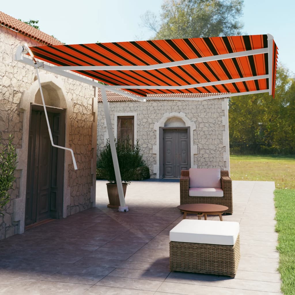 Vidaxl luifel kostenlos -ausstehende automatische 600x350 cm Orange und Braun