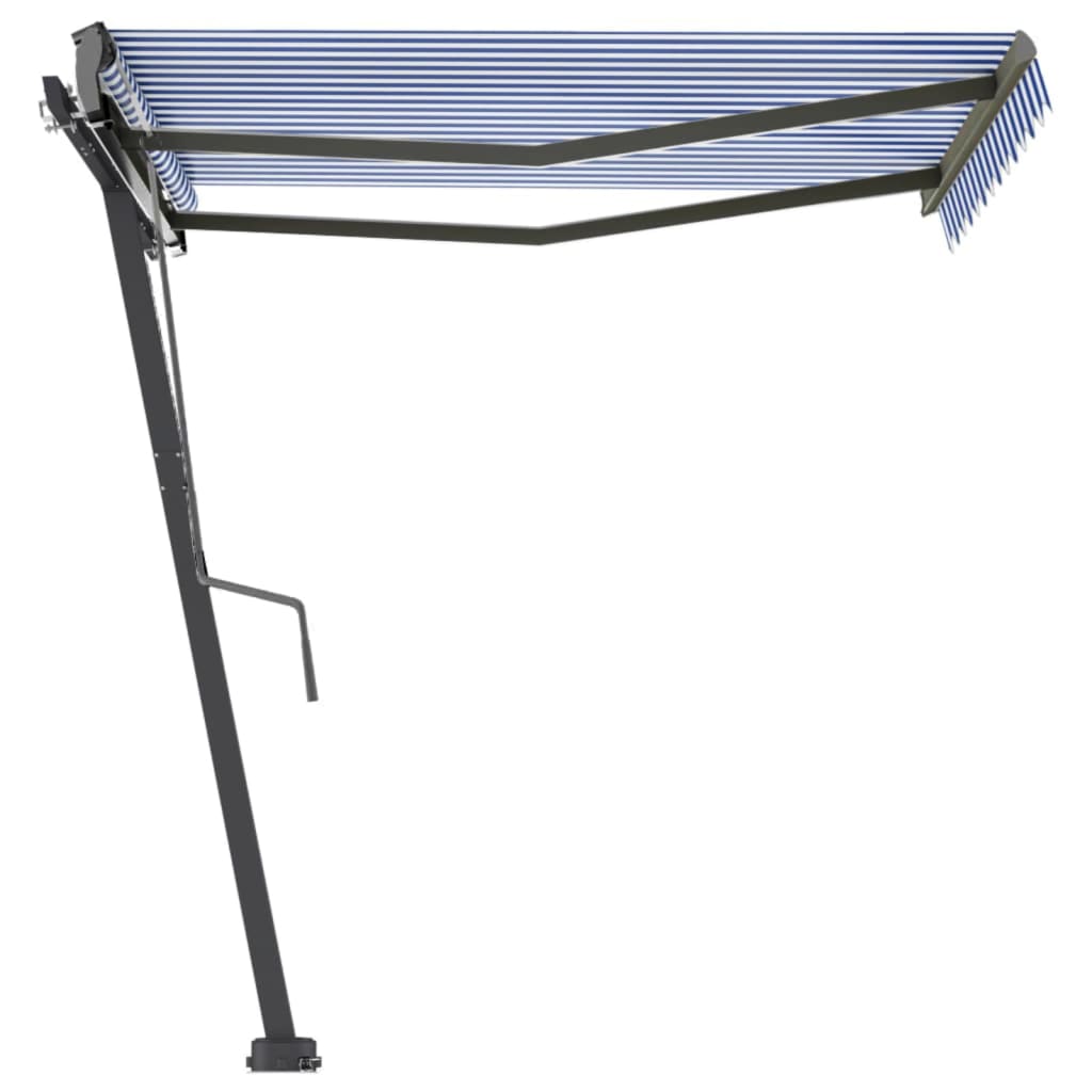 Vidaxl Laifel distanziert manuell erstreckt sich 300x250 cm blau und weiß