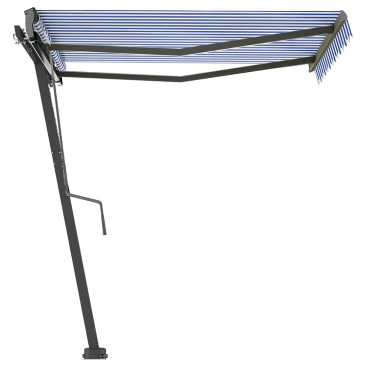 Vidaxl Laifel distanziert manuell erstreckt sich 300x250 cm blau und weiß