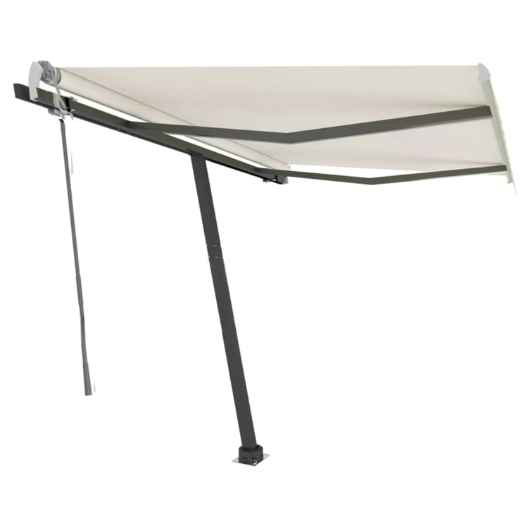Vidaxl luifel distanziert manuell erstreckt sich 300x250 cm cremefarben.