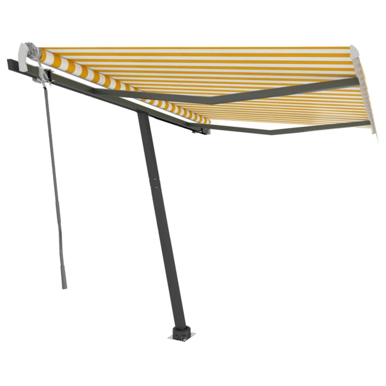 Vidaxl Luifel distanziert sich manuell 300x250 cm gelb und weiß