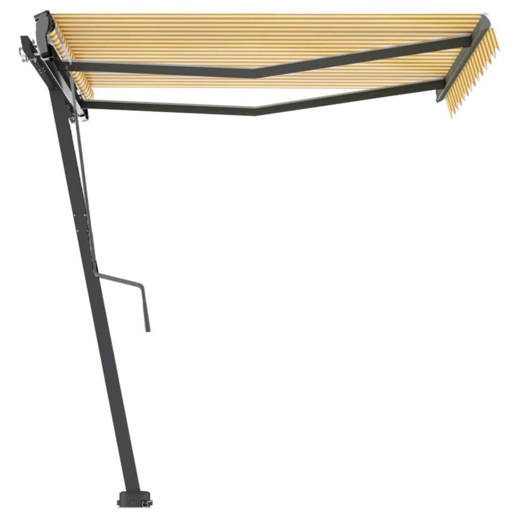 Vidaxl Luifel distanziert sich manuell 300x250 cm gelb und weiß